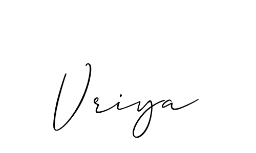 Vriya stylish signature style. Best Handwritten Sign (Allison_Script) for my name. Handwritten Signature Collection Ideas for my name Vriya. Vriya signature style 2 images and pictures png