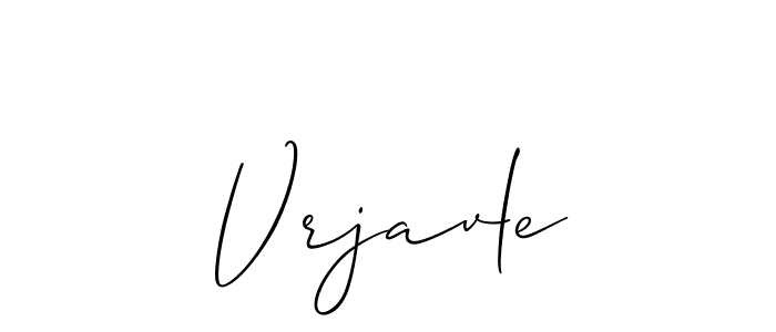 Make a short Vrjavle signature style. Manage your documents anywhere anytime using Allison_Script. Create and add eSignatures, submit forms, share and send files easily. Vrjavle signature style 2 images and pictures png