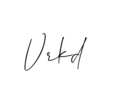 How to make Vrkd signature? Allison_Script is a professional autograph style. Create handwritten signature for Vrkd name. Vrkd signature style 2 images and pictures png