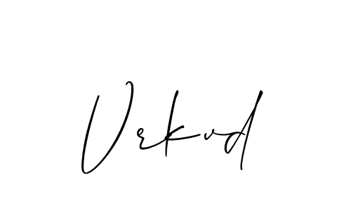 You should practise on your own different ways (Allison_Script) to write your name (Vrkvd) in signature. don't let someone else do it for you. Vrkvd signature style 2 images and pictures png