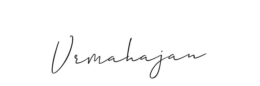 It looks lik you need a new signature style for name Vrmahajan. Design unique handwritten (Allison_Script) signature with our free signature maker in just a few clicks. Vrmahajan signature style 2 images and pictures png