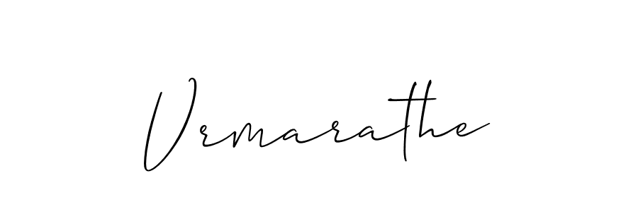 Create a beautiful signature design for name Vrmarathe. With this signature (Allison_Script) fonts, you can make a handwritten signature for free. Vrmarathe signature style 2 images and pictures png