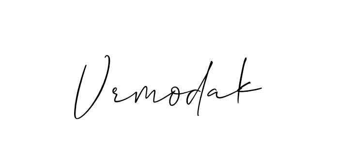 Design your own signature with our free online signature maker. With this signature software, you can create a handwritten (Allison_Script) signature for name Vrmodak. Vrmodak signature style 2 images and pictures png