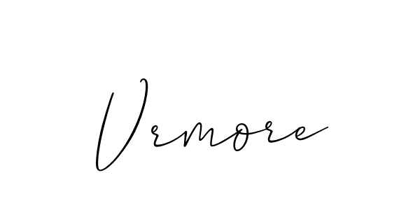Vrmore stylish signature style. Best Handwritten Sign (Allison_Script) for my name. Handwritten Signature Collection Ideas for my name Vrmore. Vrmore signature style 2 images and pictures png