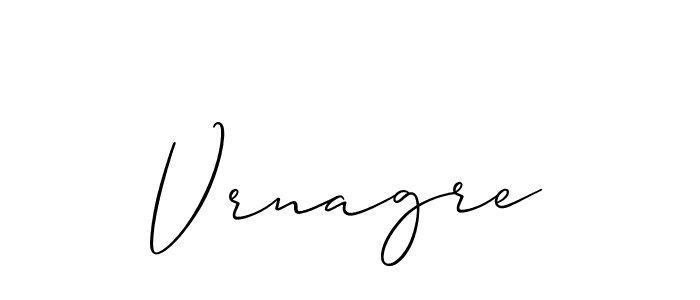 Create a beautiful signature design for name Vrnagre. With this signature (Allison_Script) fonts, you can make a handwritten signature for free. Vrnagre signature style 2 images and pictures png