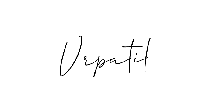 Also we have Vrpatil name is the best signature style. Create professional handwritten signature collection using Allison_Script autograph style. Vrpatil signature style 2 images and pictures png