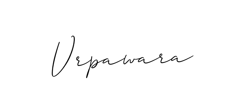 Make a beautiful signature design for name Vrpawara. With this signature (Allison_Script) style, you can create a handwritten signature for free. Vrpawara signature style 2 images and pictures png