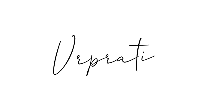 Vrprati stylish signature style. Best Handwritten Sign (Allison_Script) for my name. Handwritten Signature Collection Ideas for my name Vrprati. Vrprati signature style 2 images and pictures png