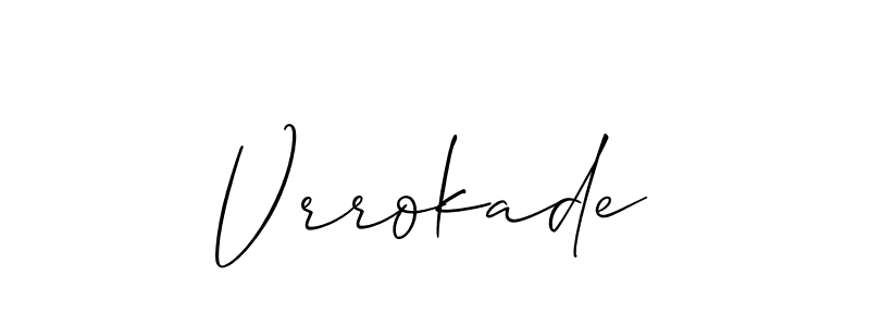 Similarly Allison_Script is the best handwritten signature design. Signature creator online .You can use it as an online autograph creator for name Vrrokade. Vrrokade signature style 2 images and pictures png