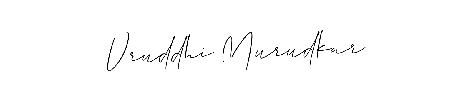 if you are searching for the best signature style for your name Vruddhi Murudkar. so please give up your signature search. here we have designed multiple signature styles  using Allison_Script. Vruddhi Murudkar signature style 2 images and pictures png