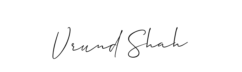 You can use this online signature creator to create a handwritten signature for the name Vrund Shah. This is the best online autograph maker. Vrund Shah signature style 2 images and pictures png