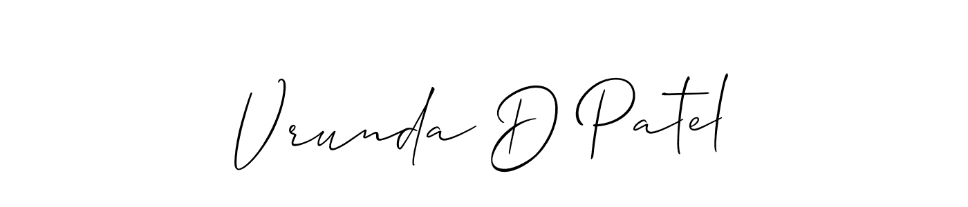 See photos of Vrunda D Patel official signature by Spectra . Check more albums & portfolios. Read reviews & check more about Allison_Script font. Vrunda D Patel signature style 2 images and pictures png