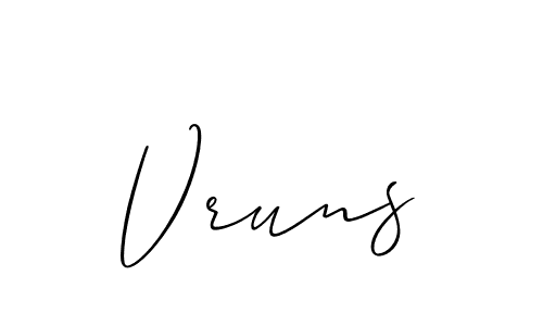 Make a beautiful signature design for name Vruns. Use this online signature maker to create a handwritten signature for free. Vruns signature style 2 images and pictures png