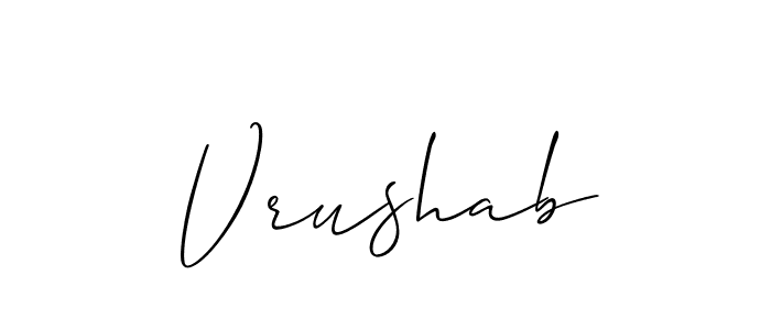 The best way (Allison_Script) to make a short signature is to pick only two or three words in your name. The name Vrushab include a total of six letters. For converting this name. Vrushab signature style 2 images and pictures png