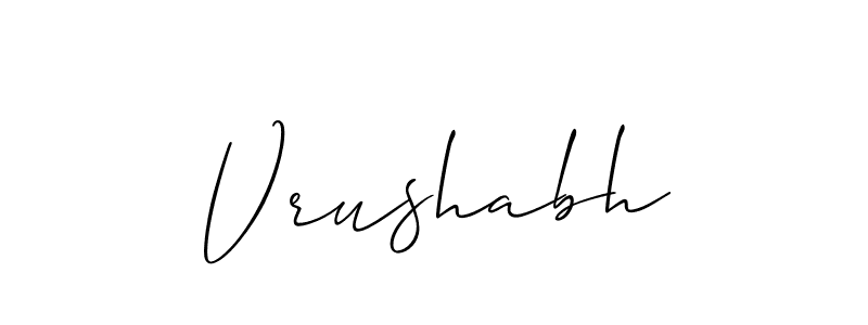 How to make Vrushabh name signature. Use Allison_Script style for creating short signs online. This is the latest handwritten sign. Vrushabh signature style 2 images and pictures png