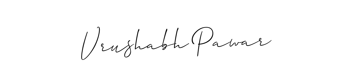 It looks lik you need a new signature style for name Vrushabh Pawar. Design unique handwritten (Allison_Script) signature with our free signature maker in just a few clicks. Vrushabh Pawar signature style 2 images and pictures png