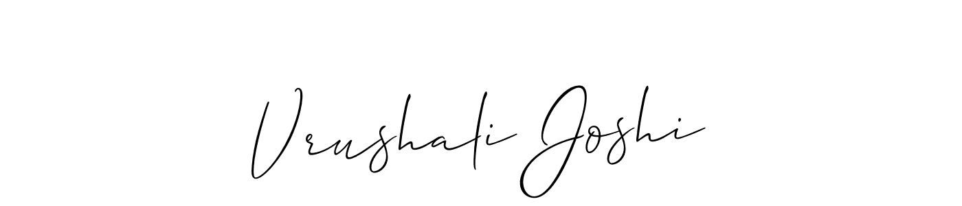 Vrushali Joshi stylish signature style. Best Handwritten Sign (Allison_Script) for my name. Handwritten Signature Collection Ideas for my name Vrushali Joshi. Vrushali Joshi signature style 2 images and pictures png