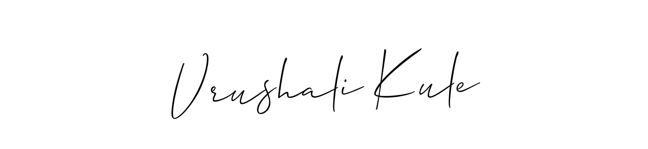 How to Draw Vrushali Kule signature style? Allison_Script is a latest design signature styles for name Vrushali Kule. Vrushali Kule signature style 2 images and pictures png