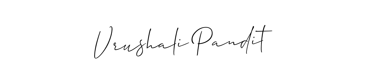 if you are searching for the best signature style for your name Vrushali Pandit. so please give up your signature search. here we have designed multiple signature styles  using Allison_Script. Vrushali Pandit signature style 2 images and pictures png