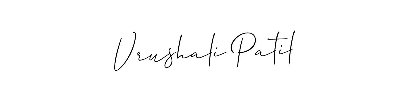 Design your own signature with our free online signature maker. With this signature software, you can create a handwritten (Allison_Script) signature for name Vrushali Patil. Vrushali Patil signature style 2 images and pictures png