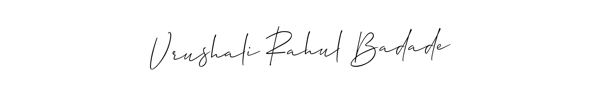 How to Draw Vrushali Rahul Badade signature style? Allison_Script is a latest design signature styles for name Vrushali Rahul Badade. Vrushali Rahul Badade signature style 2 images and pictures png