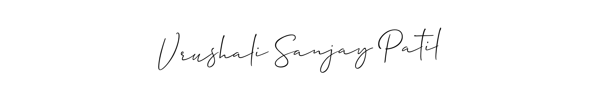 Design your own signature with our free online signature maker. With this signature software, you can create a handwritten (Allison_Script) signature for name Vrushali Sanjay Patil. Vrushali Sanjay Patil signature style 2 images and pictures png