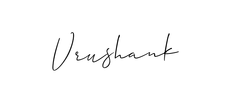 if you are searching for the best signature style for your name Vrushank. so please give up your signature search. here we have designed multiple signature styles  using Allison_Script. Vrushank signature style 2 images and pictures png