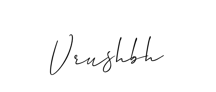 Vrushbh stylish signature style. Best Handwritten Sign (Allison_Script) for my name. Handwritten Signature Collection Ideas for my name Vrushbh. Vrushbh signature style 2 images and pictures png