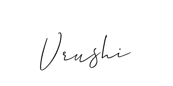 Allison_Script is a professional signature style that is perfect for those who want to add a touch of class to their signature. It is also a great choice for those who want to make their signature more unique. Get Vrushi name to fancy signature for free. Vrushi signature style 2 images and pictures png