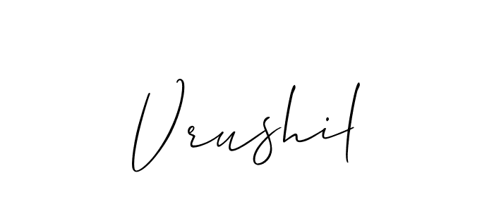 Make a beautiful signature design for name Vrushil. Use this online signature maker to create a handwritten signature for free. Vrushil signature style 2 images and pictures png
