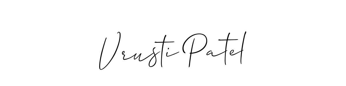 Here are the top 10 professional signature styles for the name Vrusti Patel. These are the best autograph styles you can use for your name. Vrusti Patel signature style 2 images and pictures png