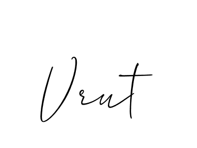 Vrut stylish signature style. Best Handwritten Sign (Allison_Script) for my name. Handwritten Signature Collection Ideas for my name Vrut. Vrut signature style 2 images and pictures png