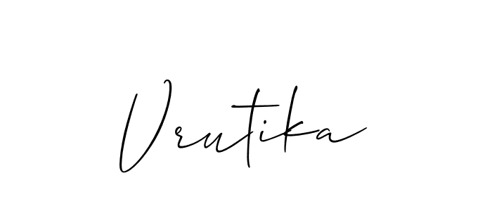 You can use this online signature creator to create a handwritten signature for the name Vrutika. This is the best online autograph maker. Vrutika signature style 2 images and pictures png