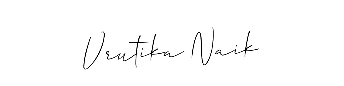 Also You can easily find your signature by using the search form. We will create Vrutika Naik name handwritten signature images for you free of cost using Allison_Script sign style. Vrutika Naik signature style 2 images and pictures png