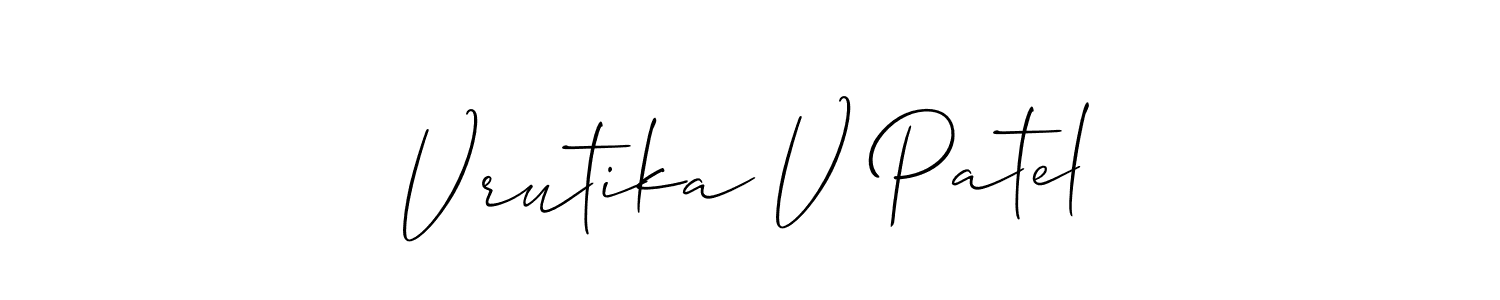 Make a beautiful signature design for name Vrutika V Patel. Use this online signature maker to create a handwritten signature for free. Vrutika V Patel signature style 2 images and pictures png