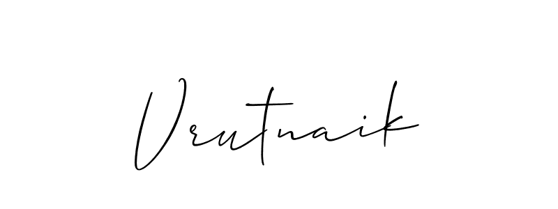 How to make Vrutnaik signature? Allison_Script is a professional autograph style. Create handwritten signature for Vrutnaik name. Vrutnaik signature style 2 images and pictures png