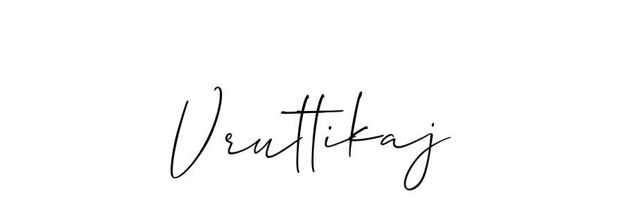 It looks lik you need a new signature style for name Vruttikaj. Design unique handwritten (Allison_Script) signature with our free signature maker in just a few clicks. Vruttikaj signature style 2 images and pictures png