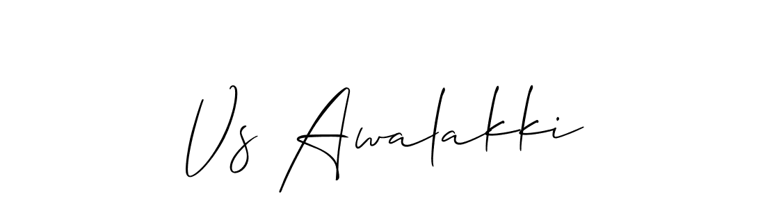 Best and Professional Signature Style for Vs Awalakki. Allison_Script Best Signature Style Collection. Vs Awalakki signature style 2 images and pictures png