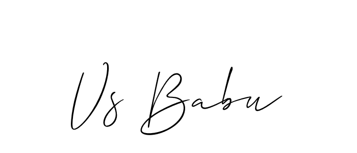How to make Vs Babu signature? Allison_Script is a professional autograph style. Create handwritten signature for Vs Babu name. Vs Babu signature style 2 images and pictures png