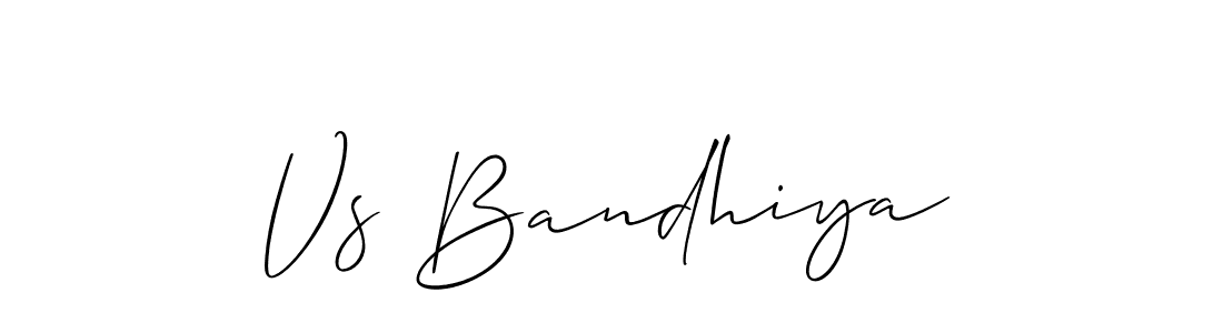 Best and Professional Signature Style for Vs Bandhiya. Allison_Script Best Signature Style Collection. Vs Bandhiya signature style 2 images and pictures png