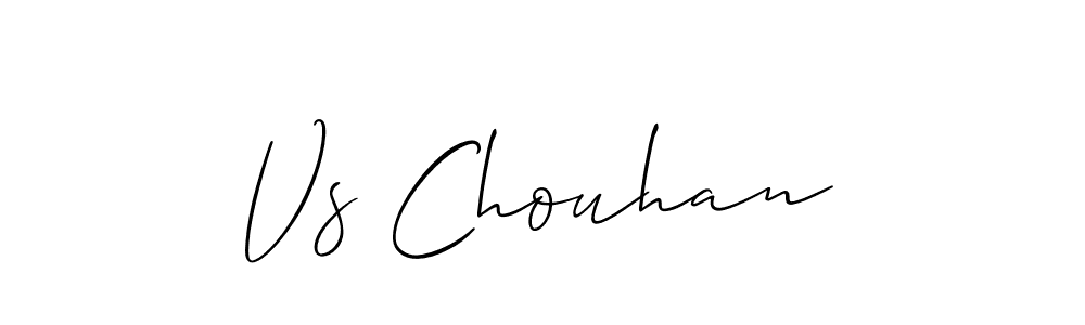 Design your own signature with our free online signature maker. With this signature software, you can create a handwritten (Allison_Script) signature for name Vs Chouhan. Vs Chouhan signature style 2 images and pictures png