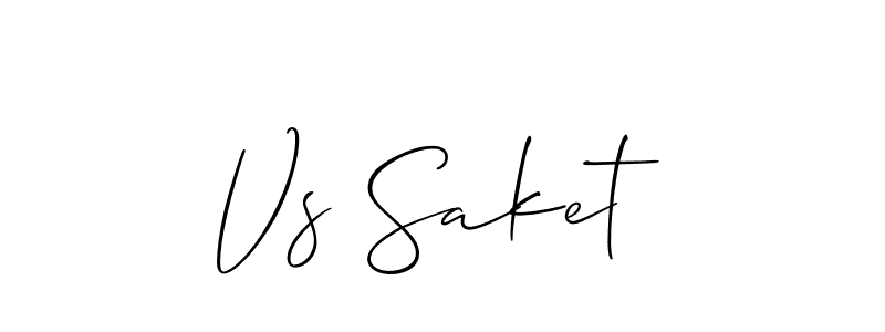 Vs Saket stylish signature style. Best Handwritten Sign (Allison_Script) for my name. Handwritten Signature Collection Ideas for my name Vs Saket. Vs Saket signature style 2 images and pictures png