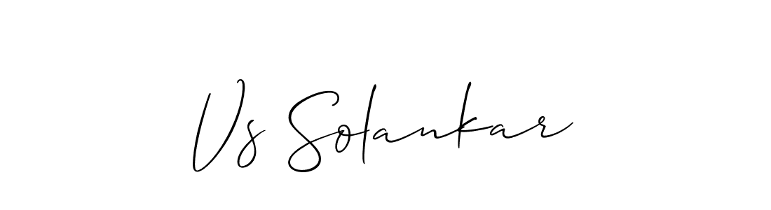 Also we have Vs Solankar name is the best signature style. Create professional handwritten signature collection using Allison_Script autograph style. Vs Solankar signature style 2 images and pictures png