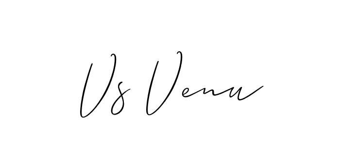 The best way (Allison_Script) to make a short signature is to pick only two or three words in your name. The name Vs Venu include a total of six letters. For converting this name. Vs Venu signature style 2 images and pictures png