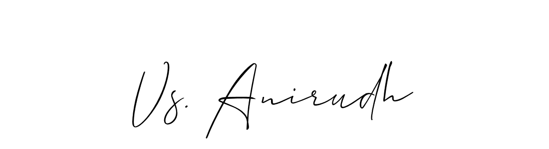 How to Draw Vs. Anirudh signature style? Allison_Script is a latest design signature styles for name Vs. Anirudh. Vs. Anirudh signature style 2 images and pictures png