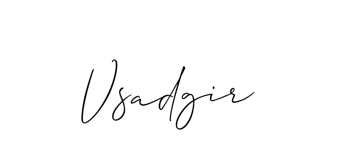 Similarly Allison_Script is the best handwritten signature design. Signature creator online .You can use it as an online autograph creator for name Vsadgir. Vsadgir signature style 2 images and pictures png