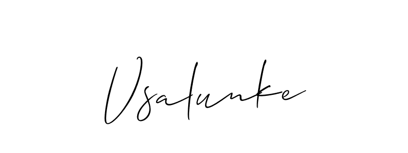 Also You can easily find your signature by using the search form. We will create Vsalunke name handwritten signature images for you free of cost using Allison_Script sign style. Vsalunke signature style 2 images and pictures png