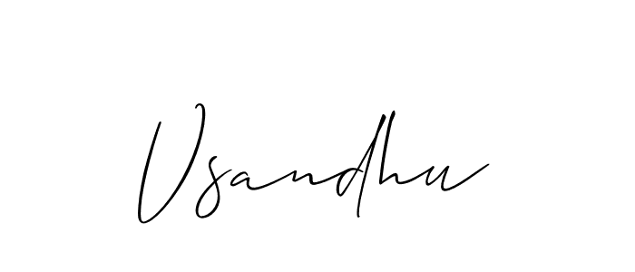 Also we have Vsandhu name is the best signature style. Create professional handwritten signature collection using Allison_Script autograph style. Vsandhu signature style 2 images and pictures png