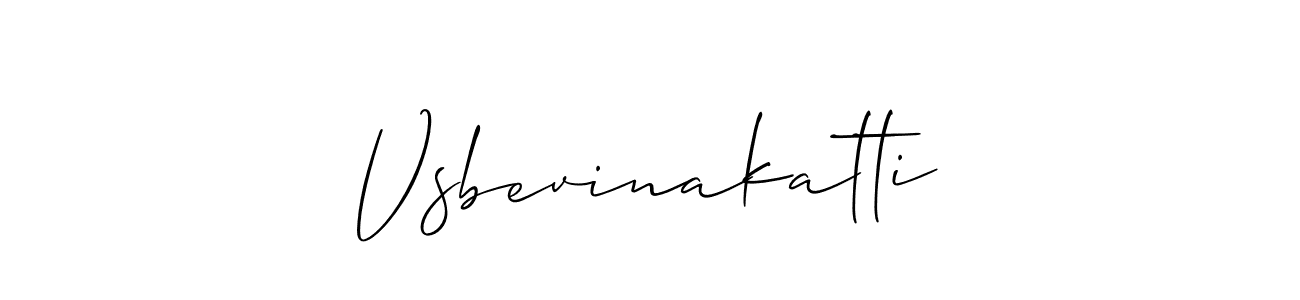 Make a beautiful signature design for name Vsbevinakatti. With this signature (Allison_Script) style, you can create a handwritten signature for free. Vsbevinakatti signature style 2 images and pictures png