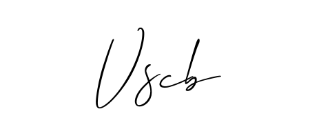 A modern signature idea for name Vscb using Allison_Script font. Clean strokes and elegant curves make it stand out instantly. Vscb signature style 2 images and pictures png